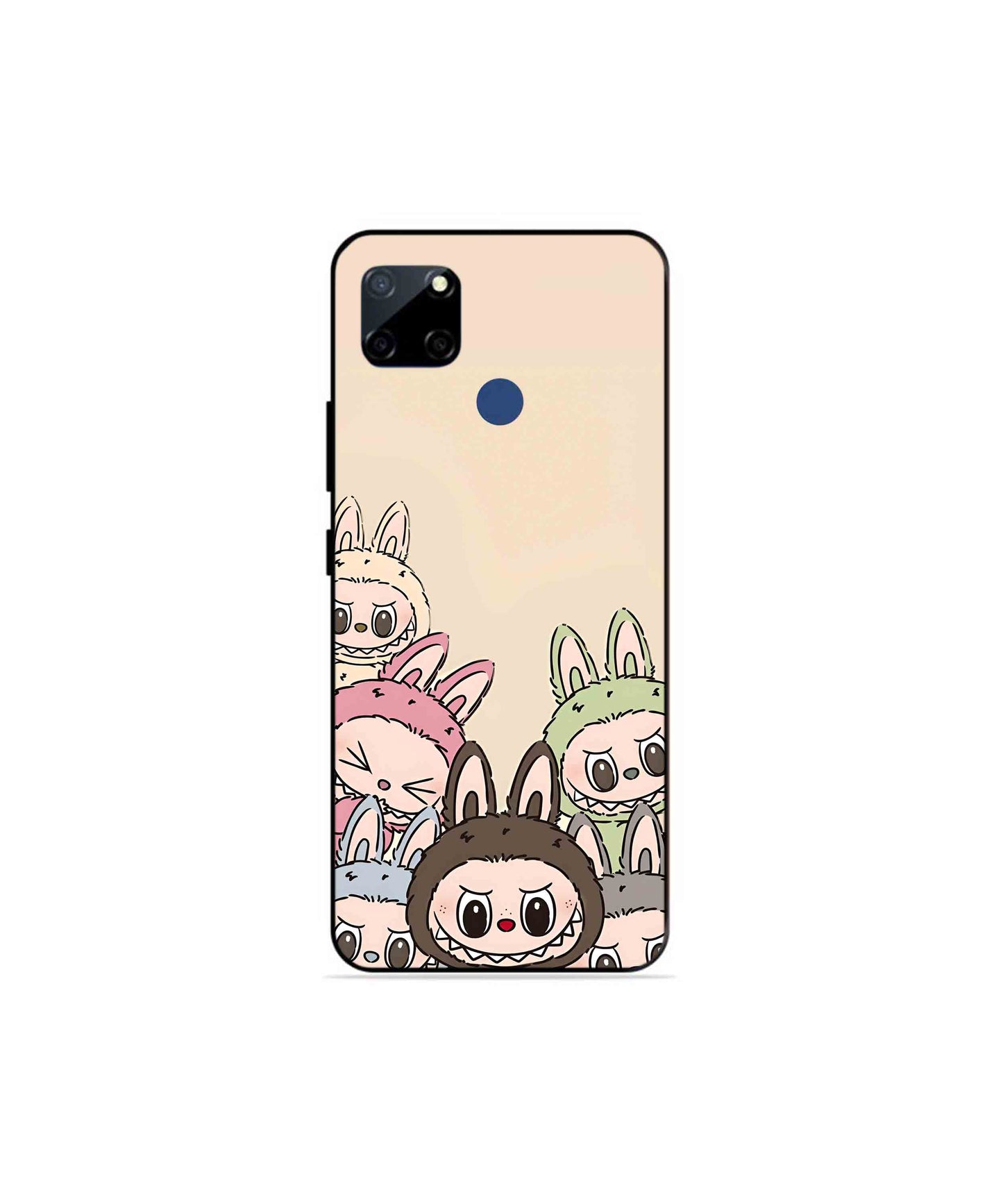 Zimomo Labubu Metal Back Cover Phone Case for Realme Narzo 20