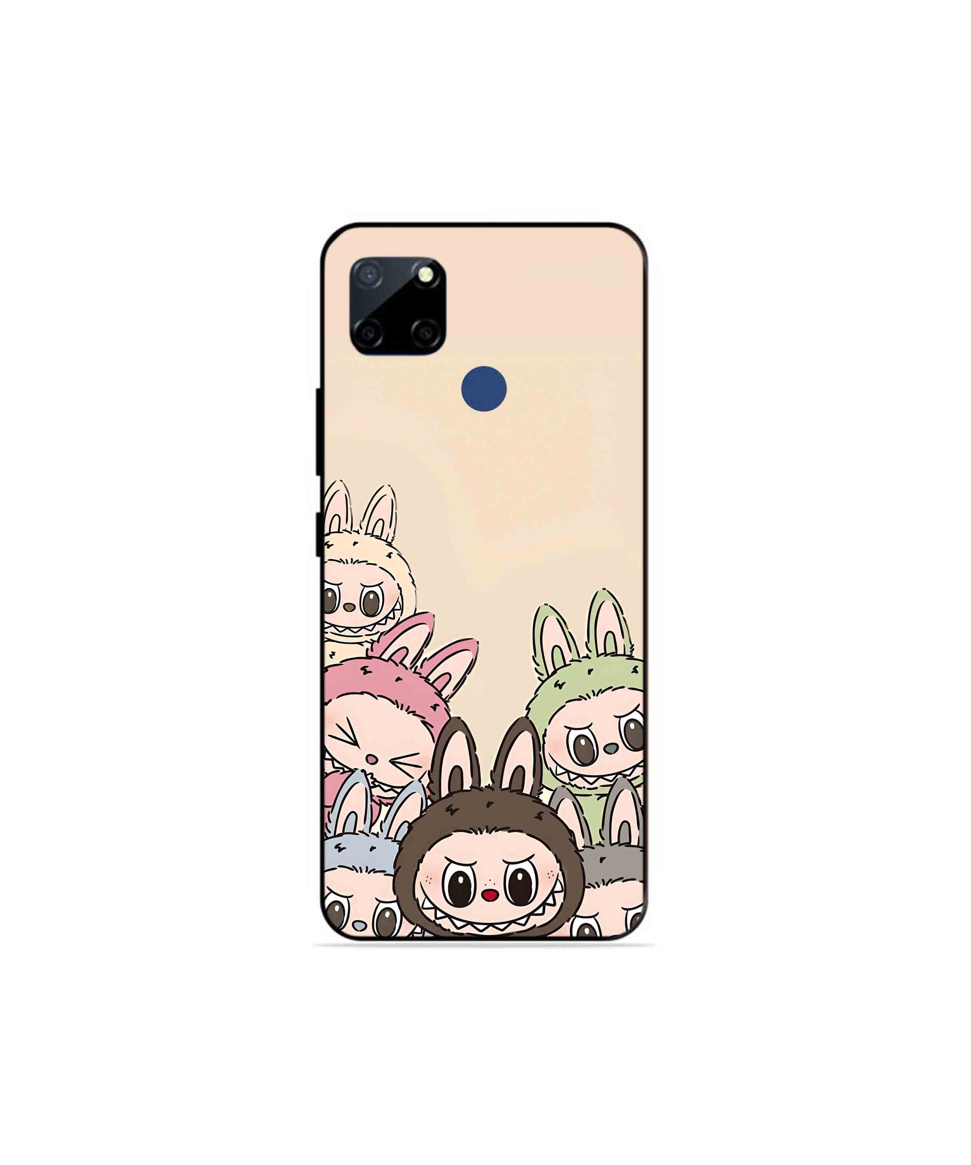 Zimomo Labubu Metal Back Cover Phone Case for Realme Narzo 20