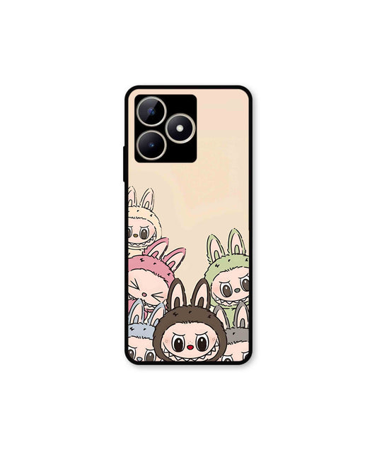 Zimomo Labubu Metal Back Cover Phone Case for Realme Narzo N53