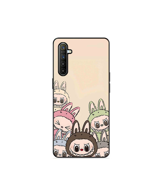 Zimomo Labubu Metal Back Cover Phone Case for Realme XT