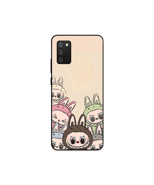 Zimomo Labubu Metal Back Cover Phone Case for Samsung Galaxy A03s