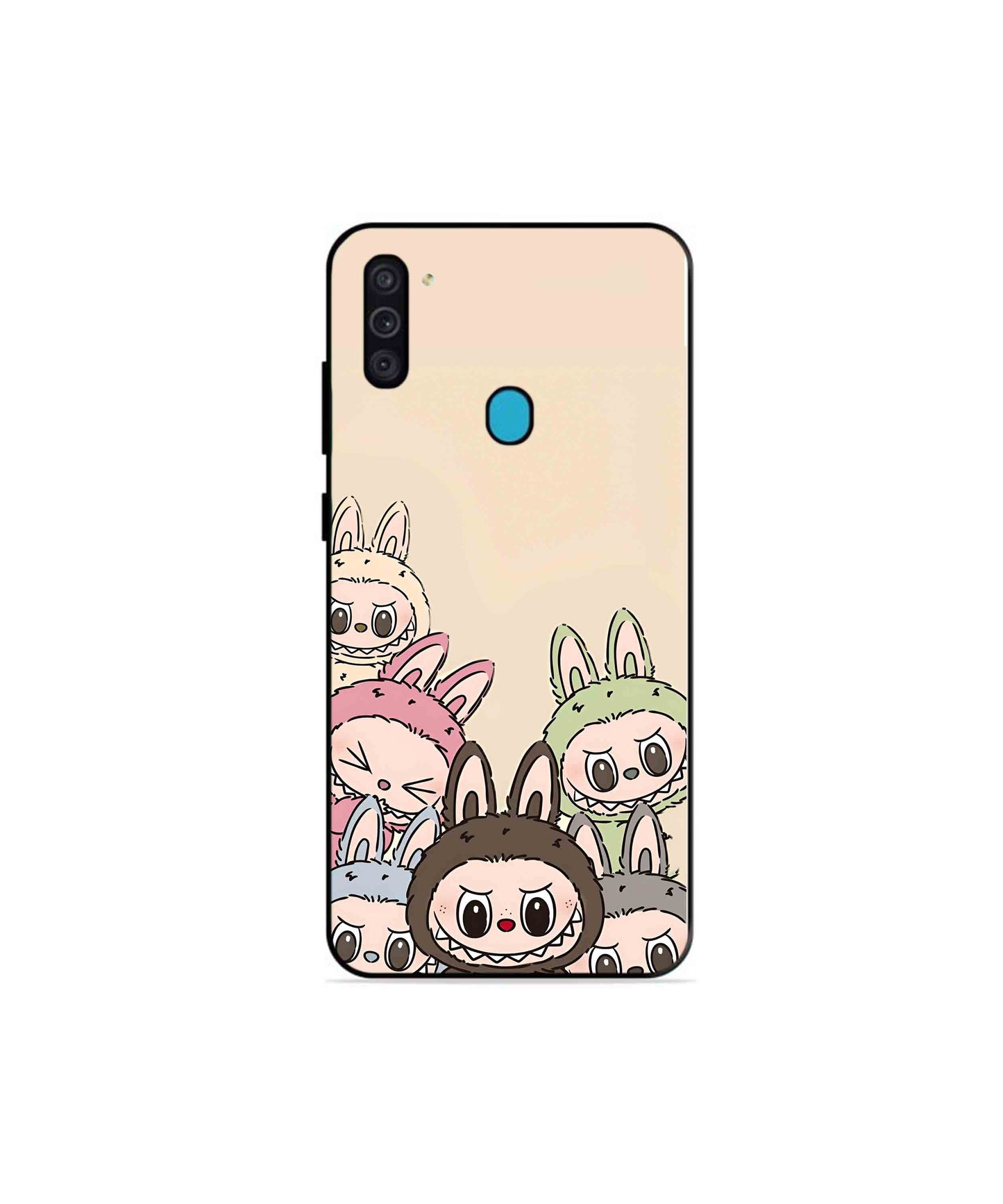Zimomo Labubu Metal Back Cover Phone Case for Samsung Galaxy A11