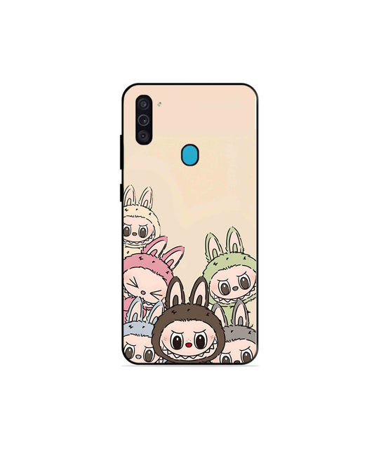 Zimomo Labubu Metal Back Cover Phone Case for Samsung Galaxy A11