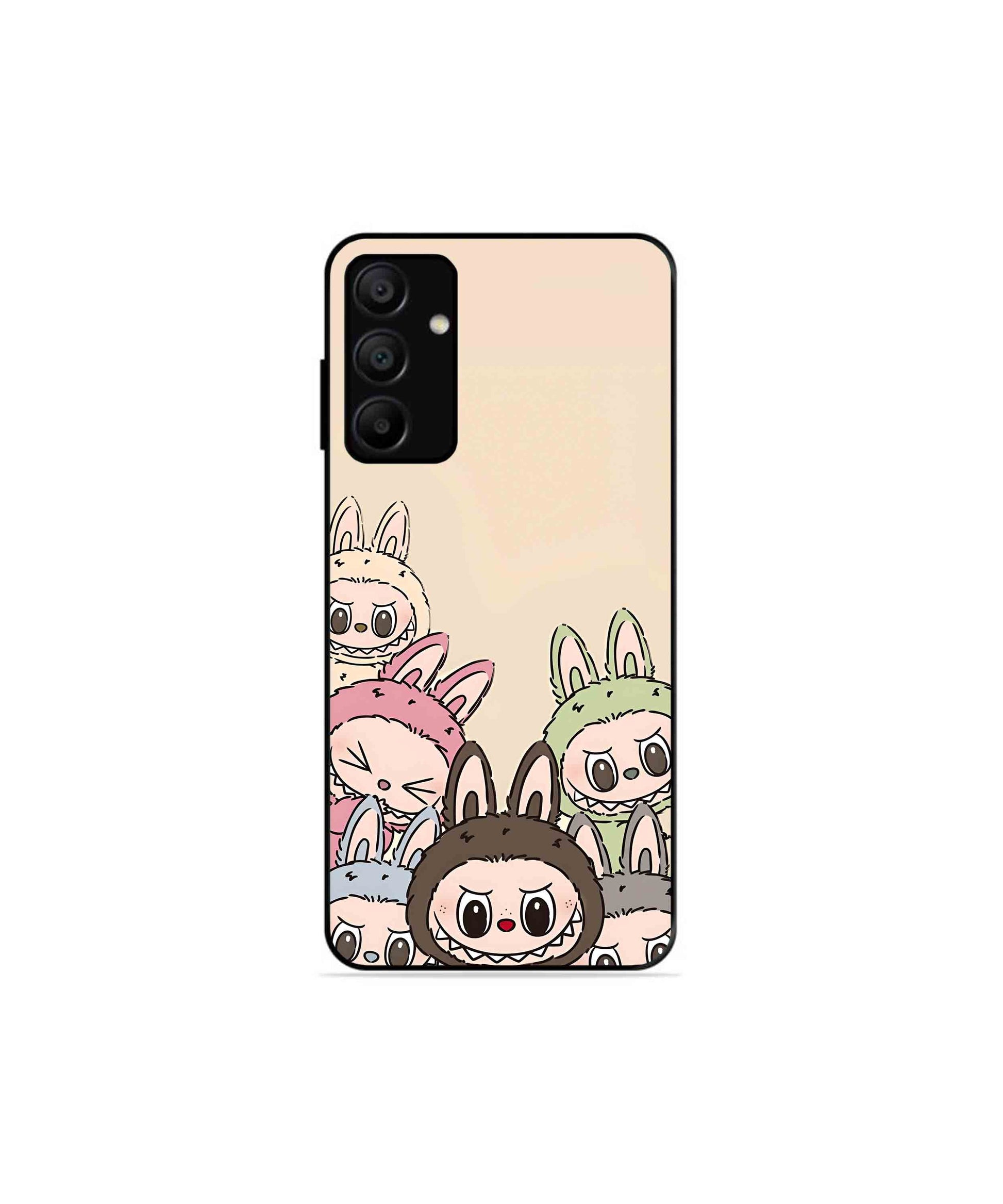 Zimomo Labubu Metal Back Cover Phone Case for Samsung Galaxy A15 5G