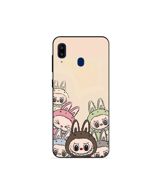 Zimomo Labubu Metal Back Cover Phone Case for Samsung Galaxy A20