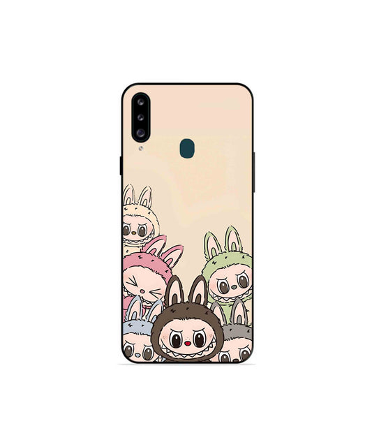 Zimomo Labubu Metal Back Cover Phone Case for Samsung Galaxy A20s
