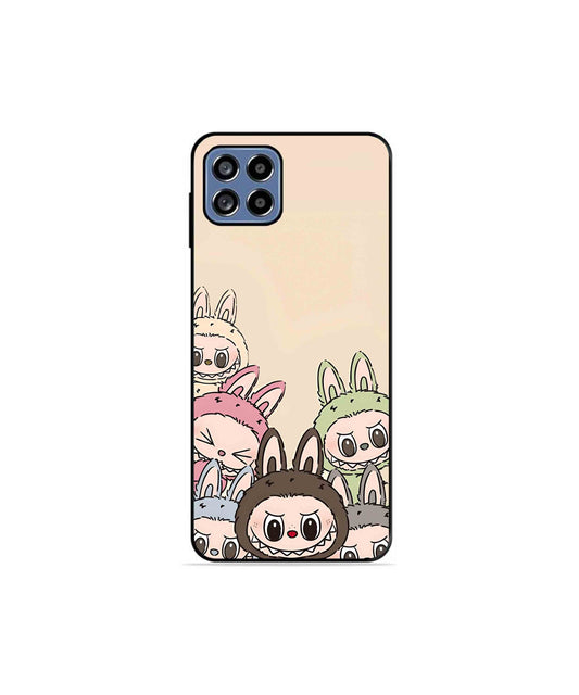 Zimomo Labubu Metal Back Cover Phone Case for Samsung Galaxy A22 5G