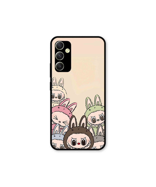 Zimomo Labubu Metal Back Cover Phone Case for Samsung Galaxy A34 5G