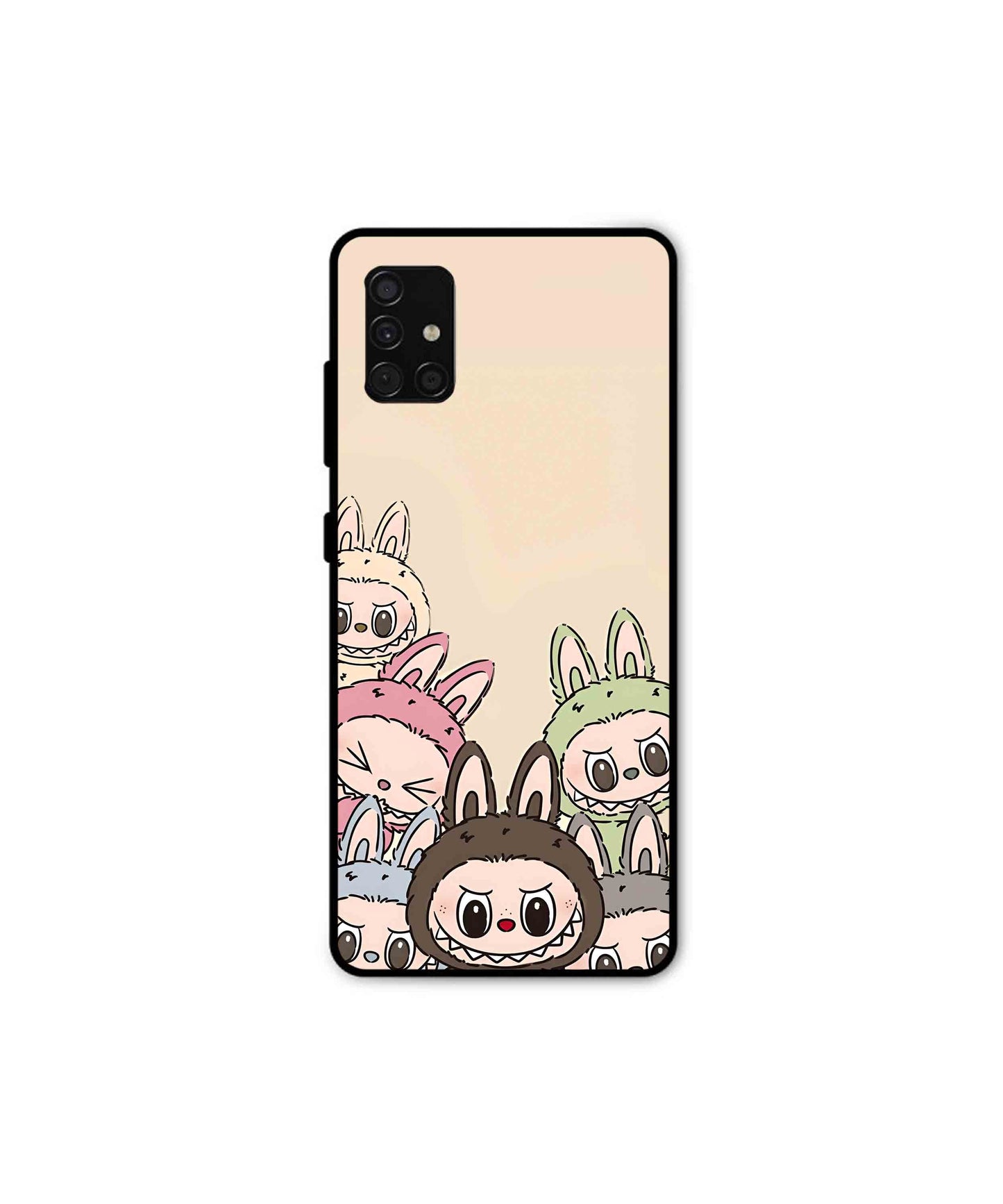 Zimomo Labubu Metal Back Cover Phone Case for Samsung Galaxy A51
