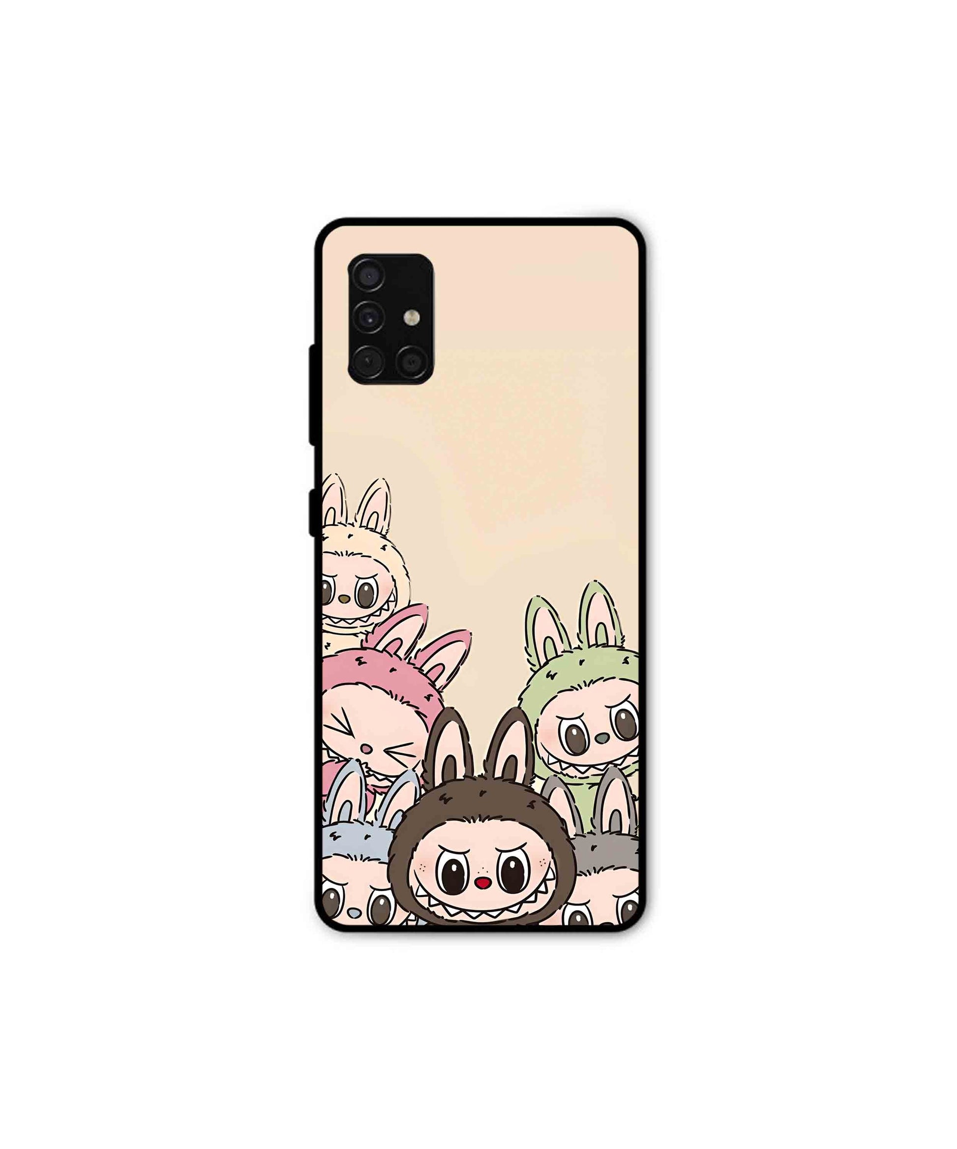 Zimomo Labubu Metal Back Cover Phone Case for Samsung Galaxy A51