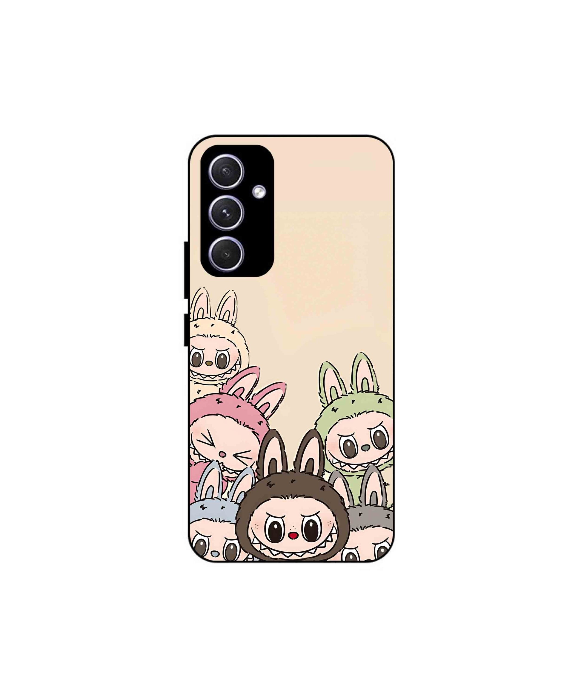 Zimomo Labubu Metal Back Cover Phone Case for Samsung Galaxy A54