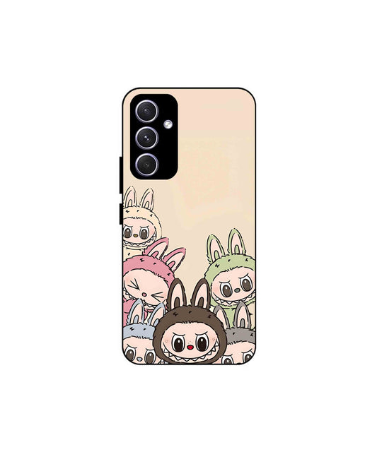 Zimomo Labubu Metal Back Cover Phone Case for Samsung Galaxy A55