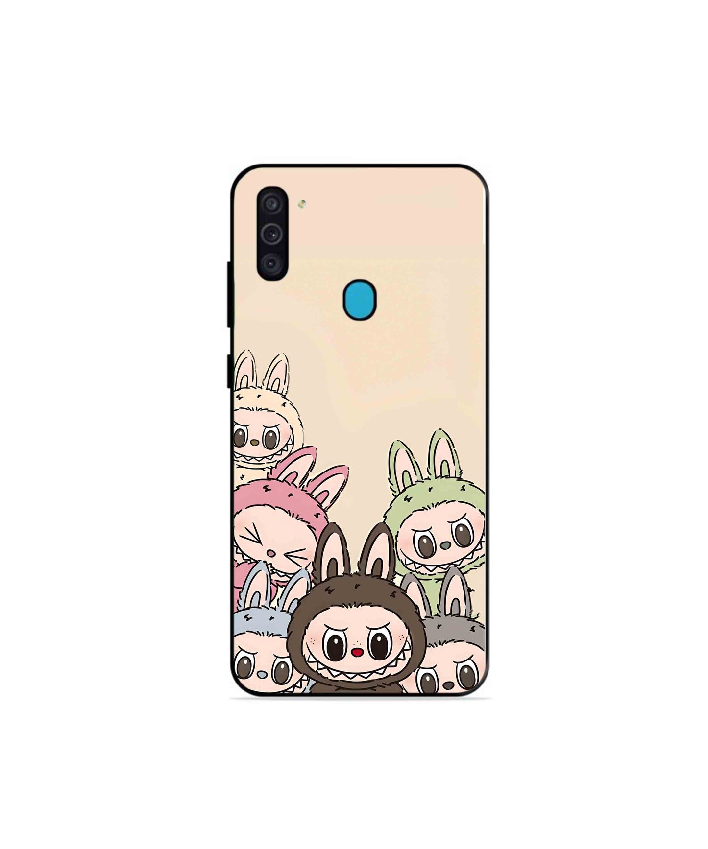 Zimomo Labubu Metal Back Cover Phone Case for Samsung Galaxy F11