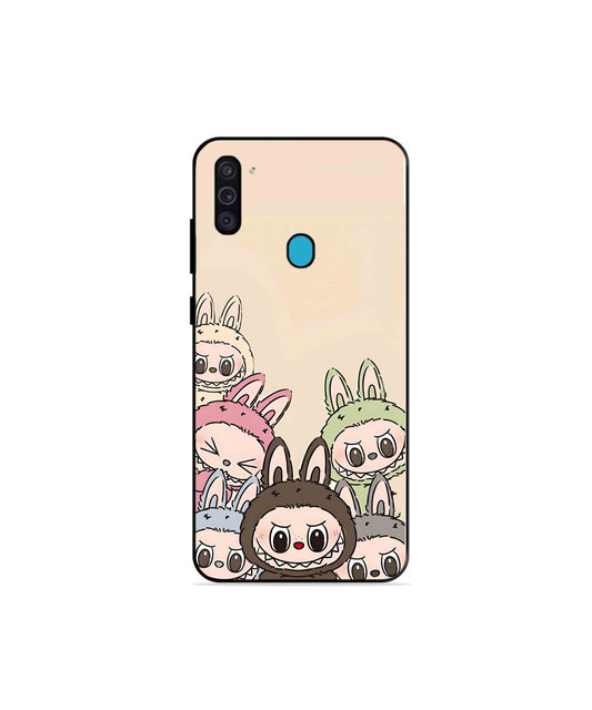 Zimomo Labubu Metal Back Cover Phone Case for Samsung Galaxy F11