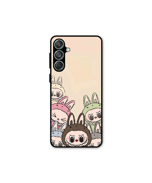 Zimomo Labubu Metal Back Cover Phone Case for Samsung Galaxy F55