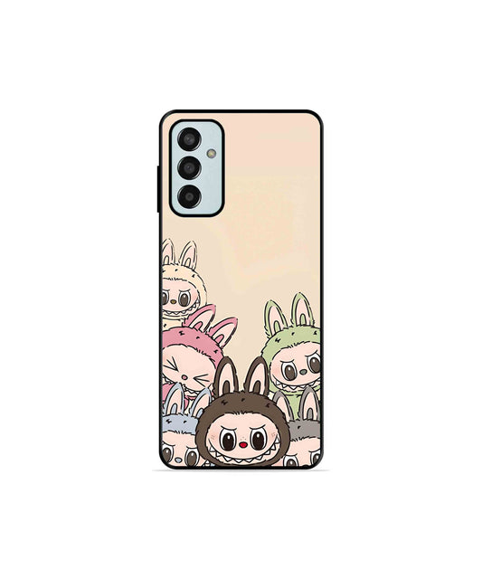 Zimomo Labubu Metal Back Cover Phone Case for Samsung Galaxy M13 4G