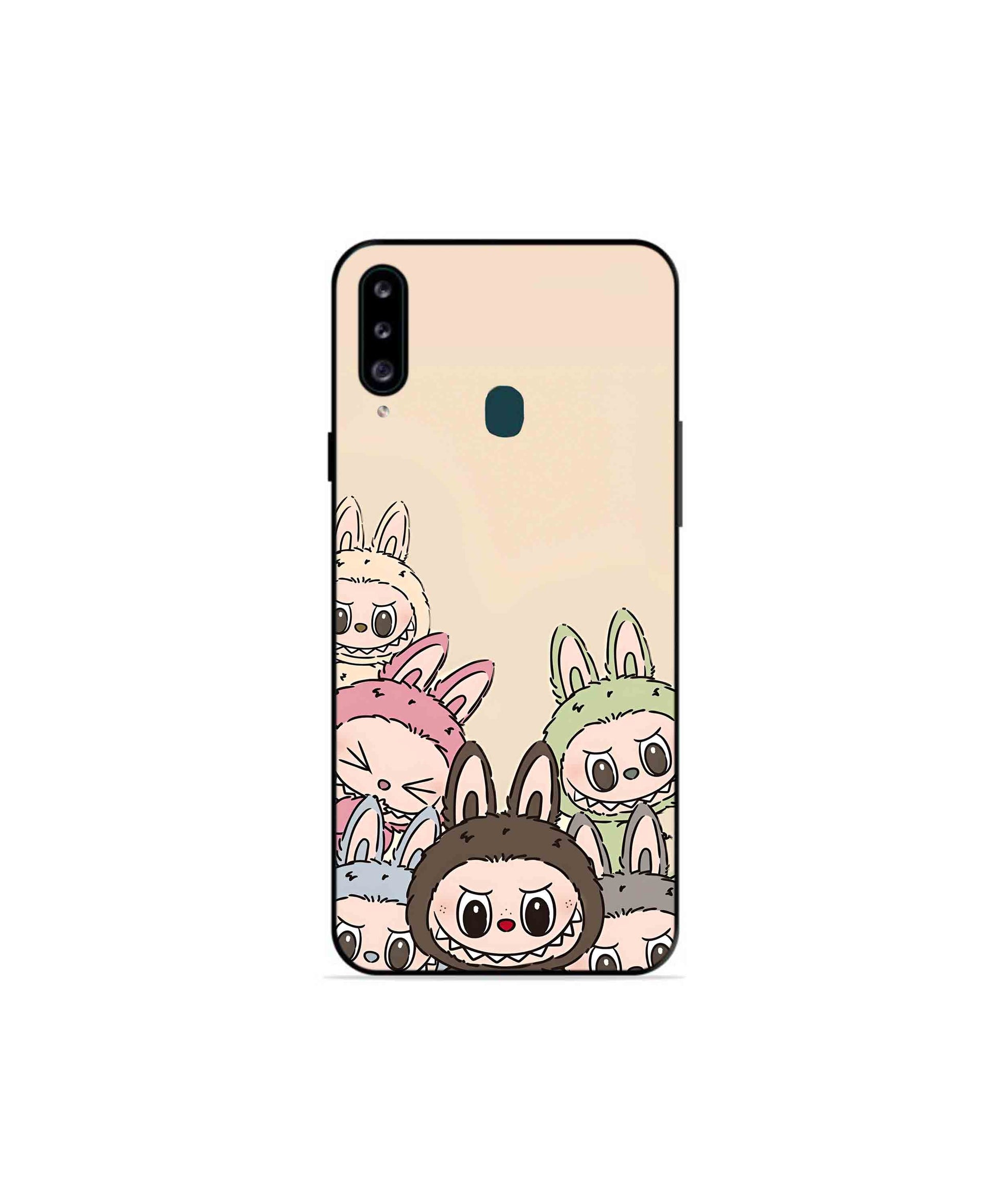 Zimomo Labubu Metal Back Cover Phone Case for Samsung Galaxy M30