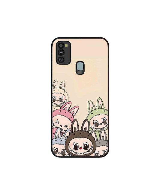 Zimomo Labubu Metal Back Cover Phone Case for Samsung Galaxy M30s