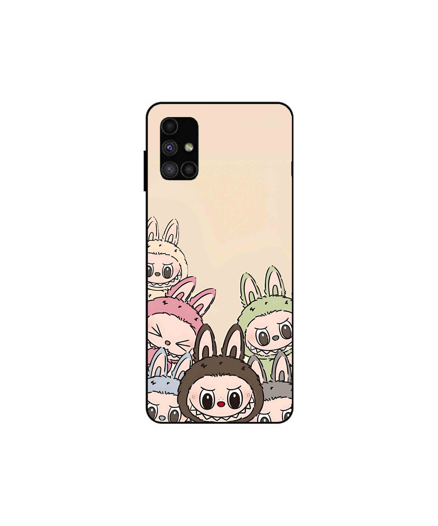 Zimomo Labubu Metal Back Cover Phone Case for Samsung Galaxy M51