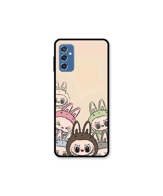 Zimomo Labubu Metal Back Cover Phone Case for Samsung Galaxy M52