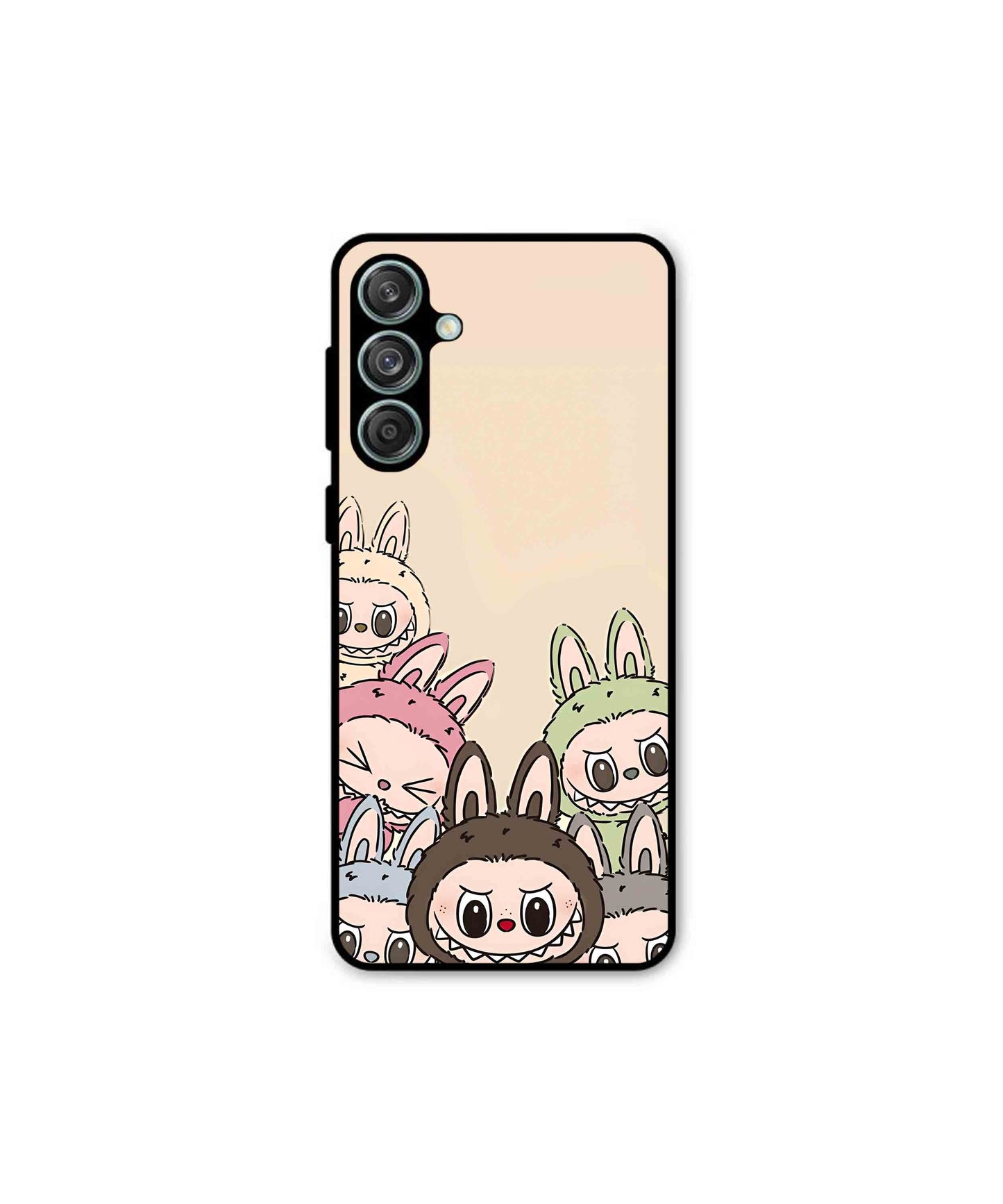 Zimomo Labubu Metal Back Cover Phone Case for Samsung Galaxy M55