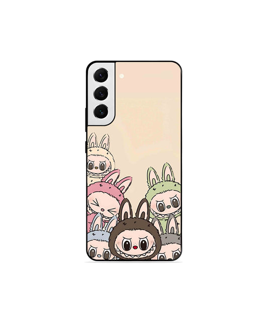 Zimomo Labubu Metal Back Cover Phone Case for Samsung Galaxy S22 Plus