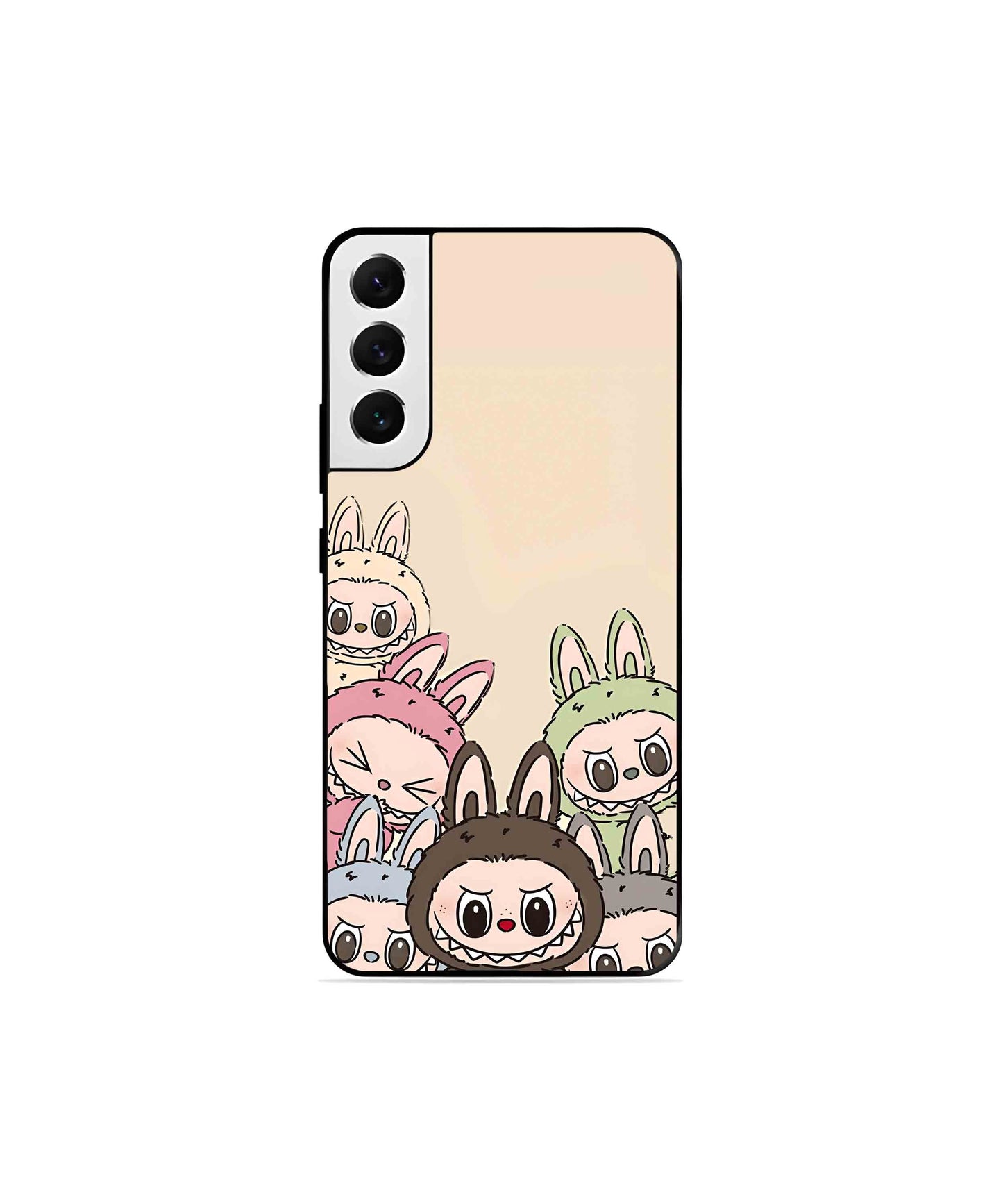 Zimomo Labubu Metal Back Cover Phone Case for Samsung Galaxy S22