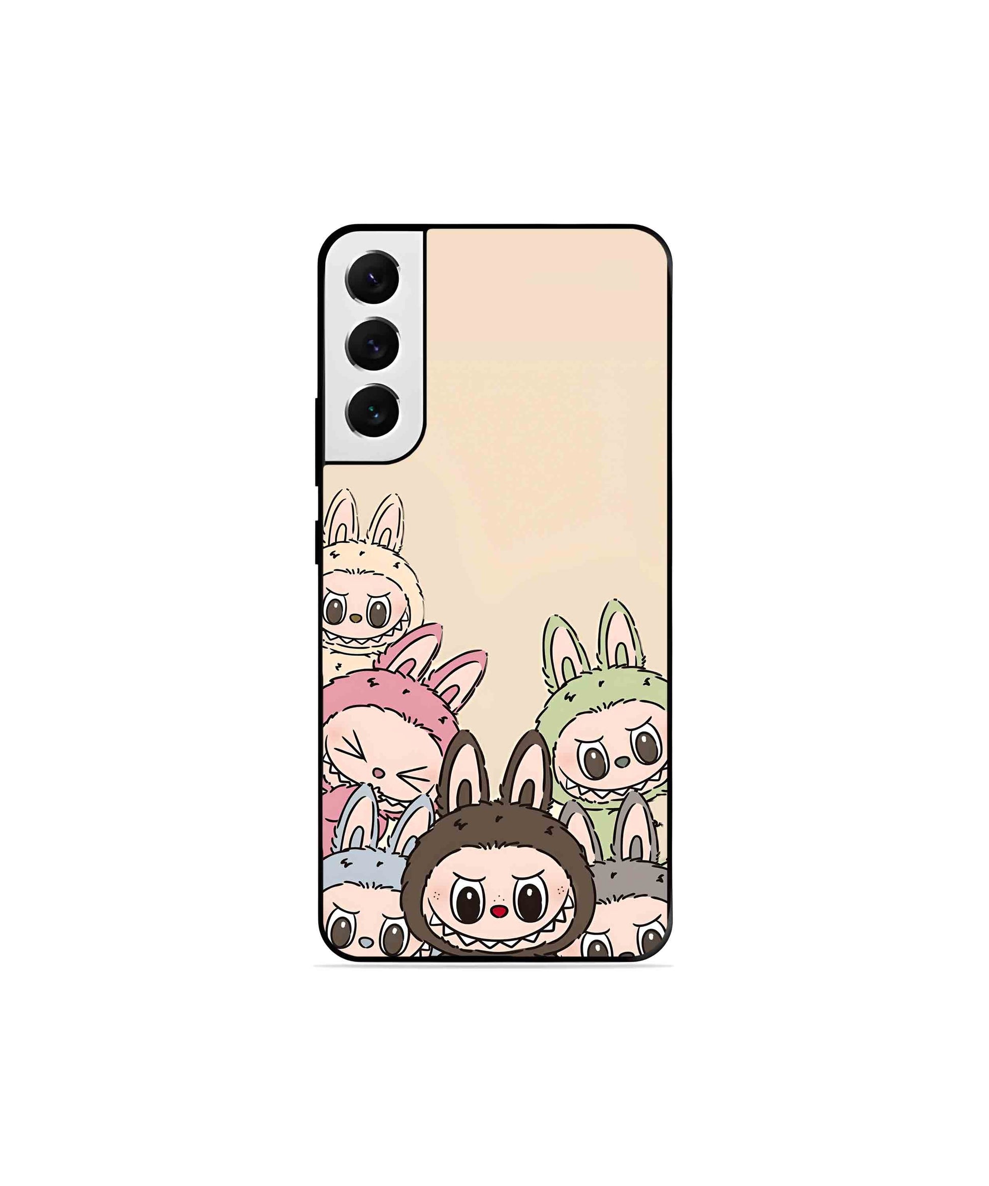Zimomo Labubu Metal Back Cover Phone Case for Samsung Galaxy S22