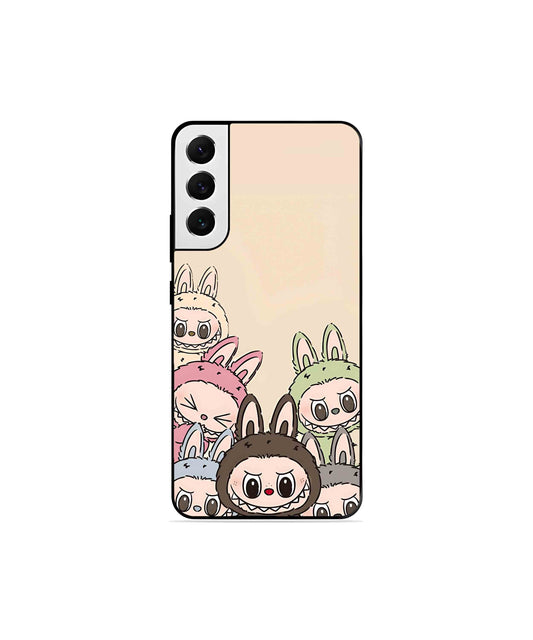 Zimomo Labubu Metal Back Cover Phone Case for Samsung Galaxy S22