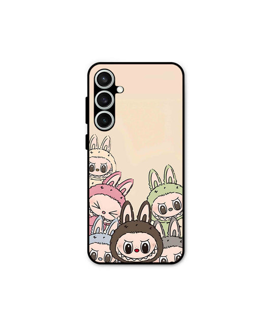 Zimomo Labubu Metal Back Cover Phone Case for Samsung Galaxy S23 Fe