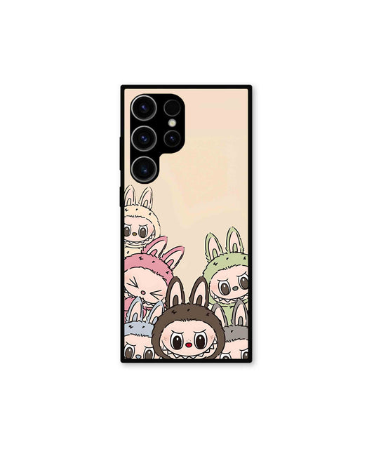 Zimomo Labubu Metal Back Cover Phone Case for Samsung Galaxy S23 Ultra
