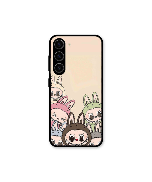 Zimomo Labubu Metal Back Cover Phone Case for Samsung Galaxy S23