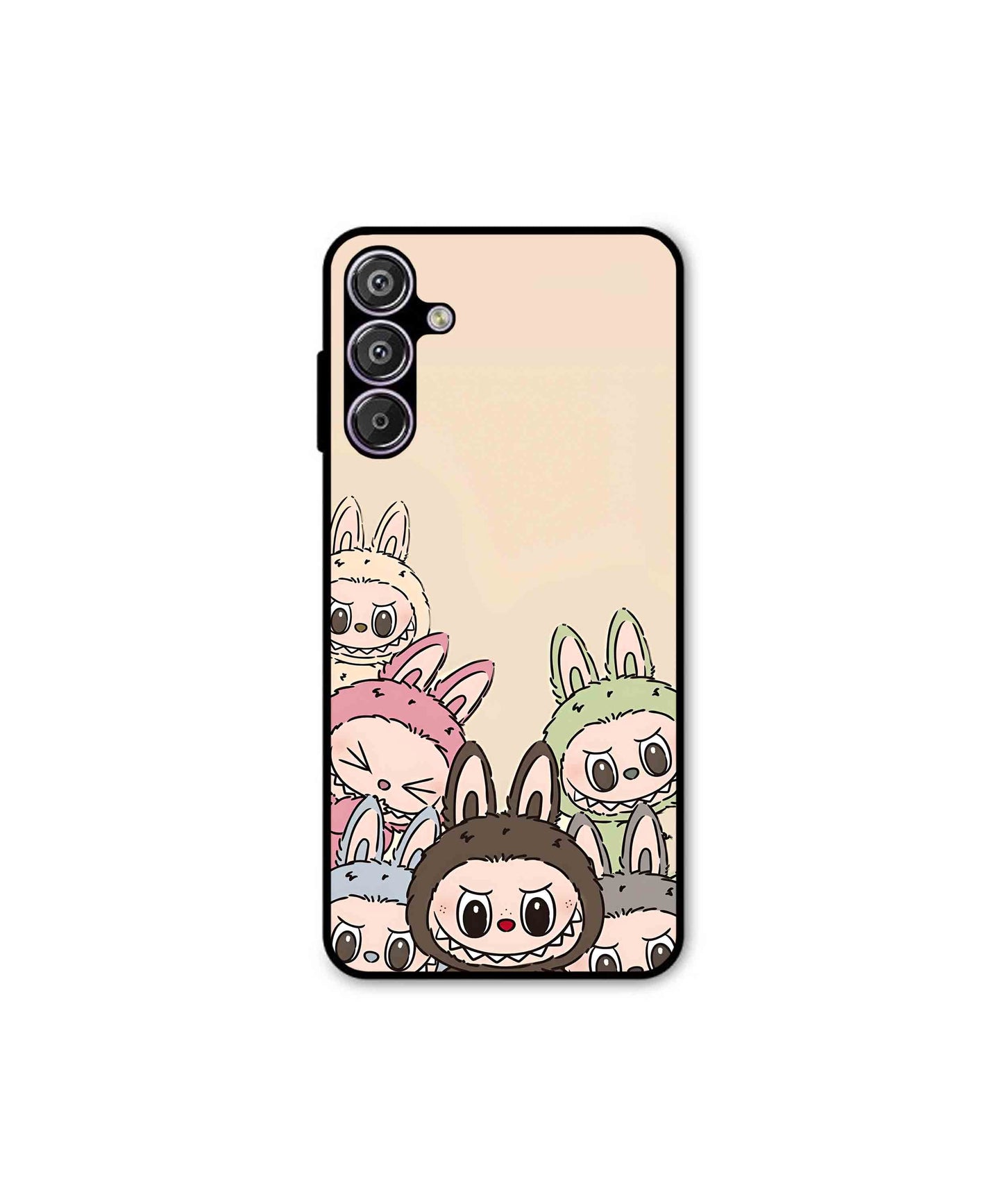 Zimomo Labubu Metal Back Cover Phone Case for Samsung Galaxy S25