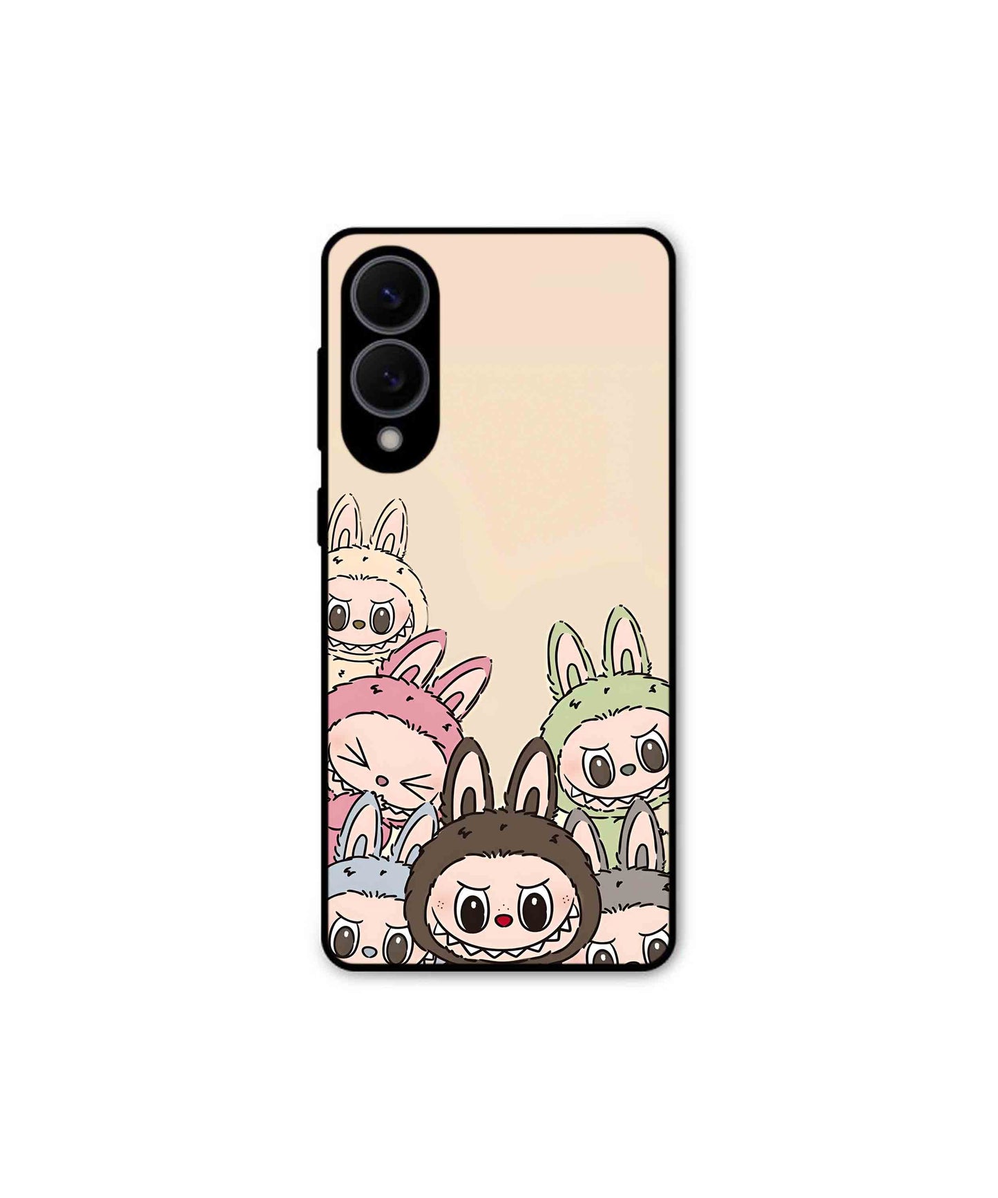 Zimomo Labubu Metal Back Cover Phone Case for Samsung Galaxy S25 Edge