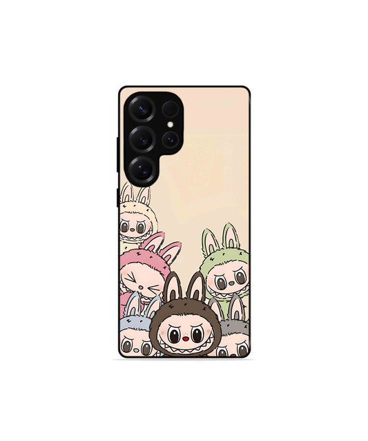 Zimomo Labubu Metal Back Cover Phone Case for Samsung Galaxy S25 Ultra