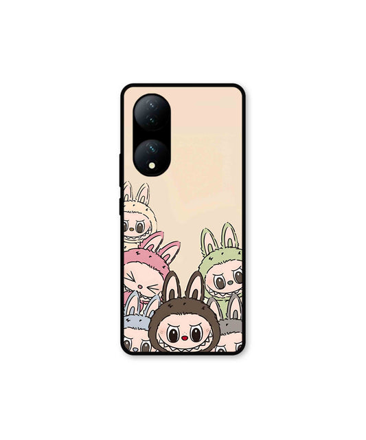 Zimomo Labubu Metal Back Cover Phone Case for Vivo T2