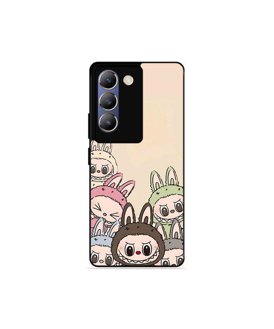 Zimomo Labubu Metal Back Cover Phone Case for Vivo T3