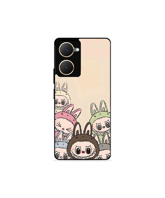 Zimomo Labubu Metal Back Cover Phone Case for Vivo T3 Lite
