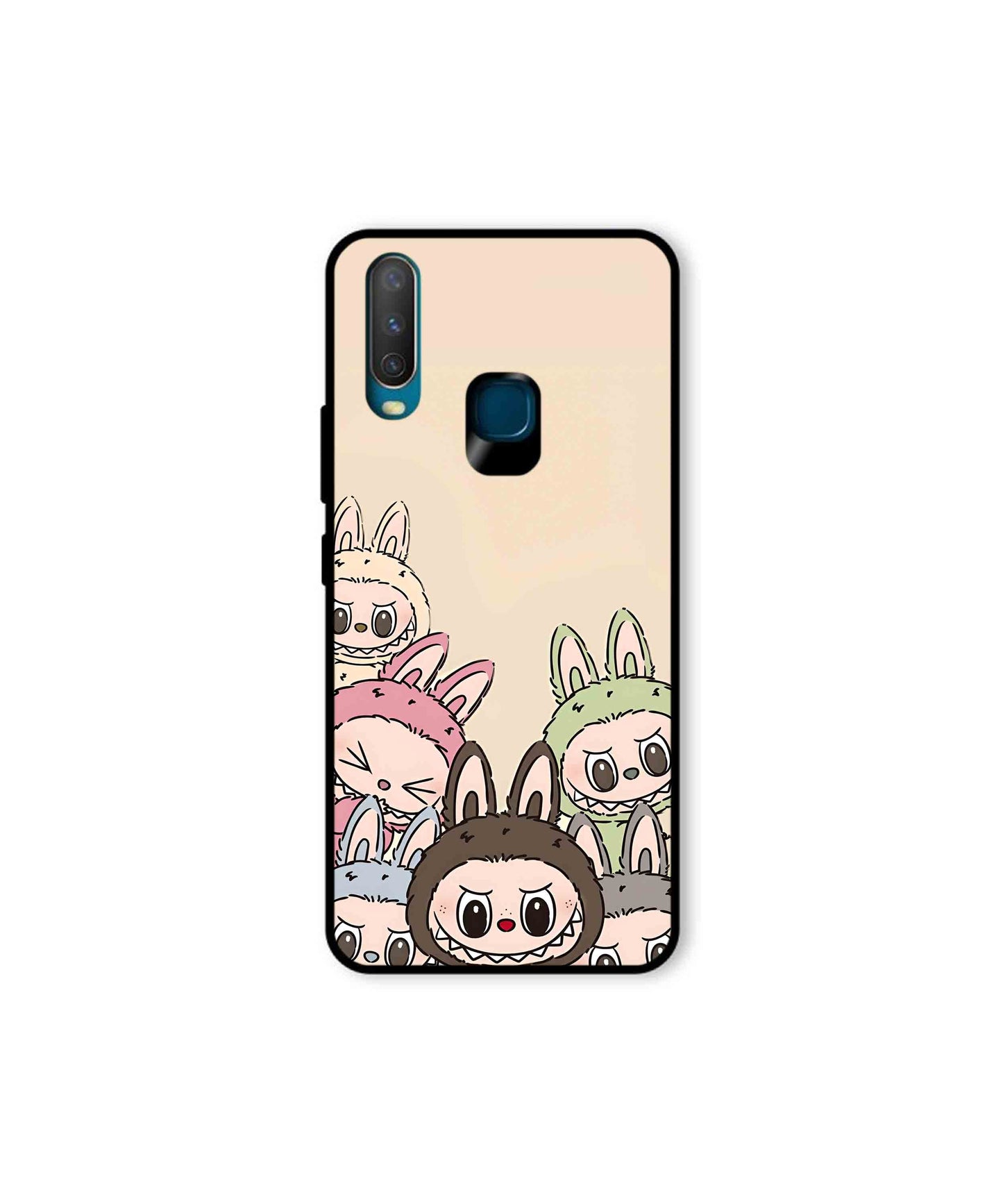 Zimomo Labubu Metal Back Cover Phone Case for Vivo Y17