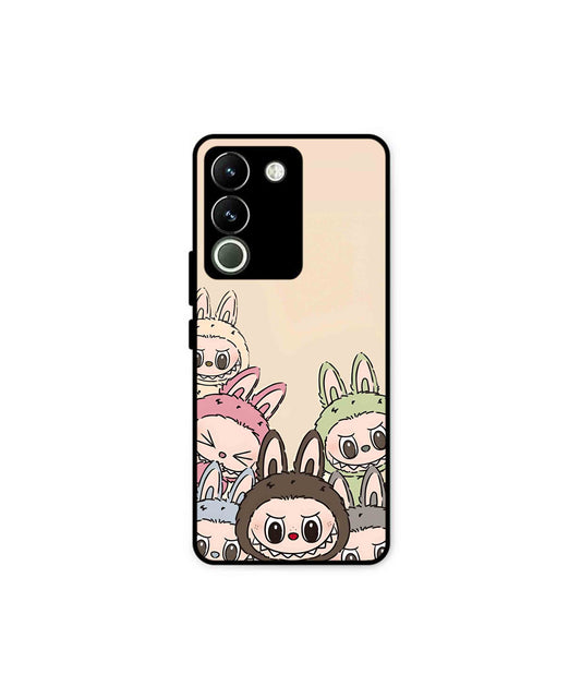 Zimomo Labubu Metal Back Cover Phone Case for Vivo Y200