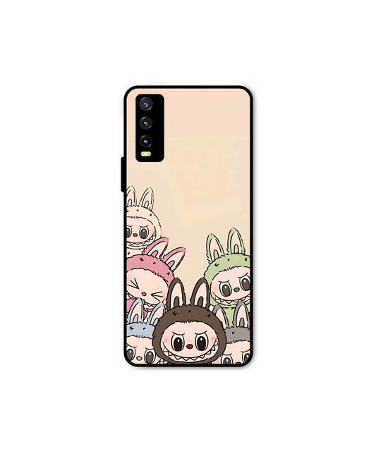 Zimomo Labubu Metal Back Cover Phone Case for Vivo Y20i