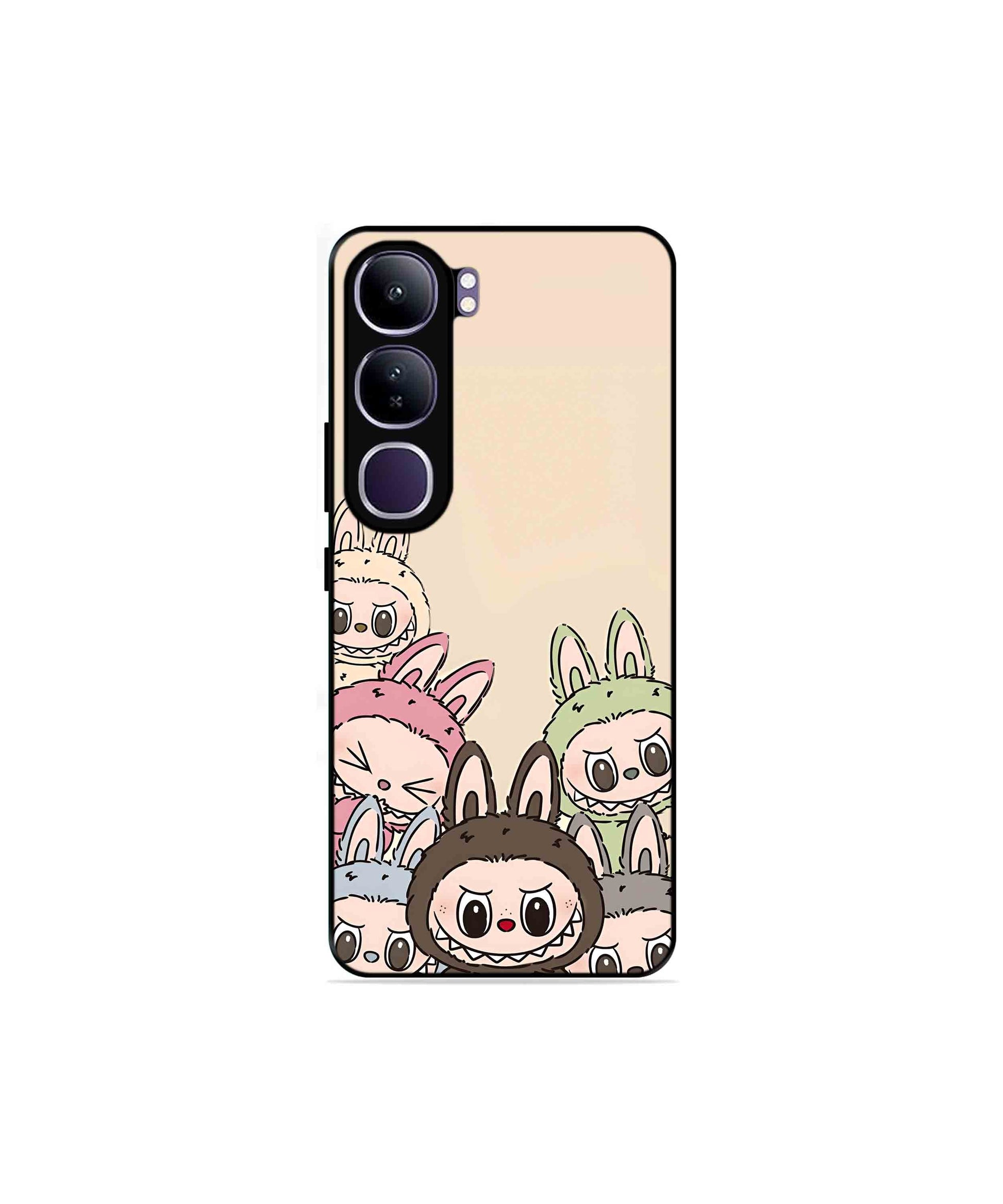 Zimomo Labubu Metal Back Cover Phone Case for Vivo Y300