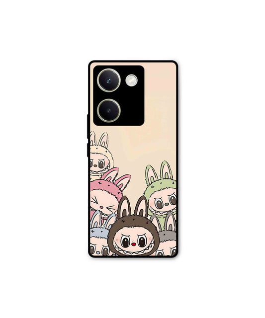 Zimomo Labubu Metal Back Cover Phone Case for Vivo Y300 Plus