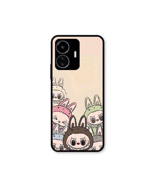 Zimomo Labubu Metal Back Cover Phone Case for Vivo Y77