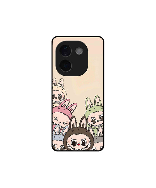 Zimomo Labubu Metal Back Cover Phone Case for Vivo Z9s Pro