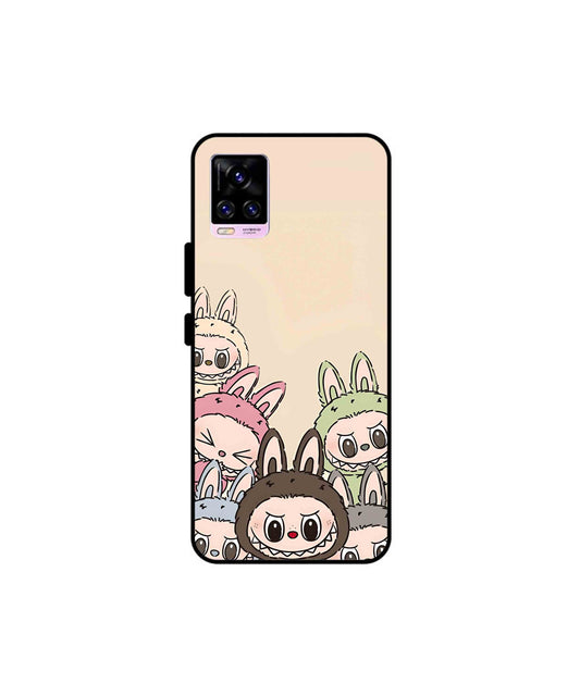 Zimomo Labubu Metal Back Cover Phone Case for Vivo v20 Pro