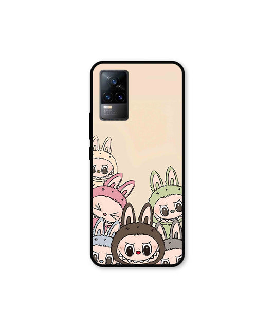 Zimomo Labubu Metal Back Cover Phone Case for Vivo v21e 4G