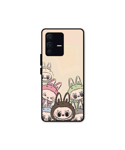Zimomo Labubu Metal Back Cover Phone Case for Vivo v23 Pro