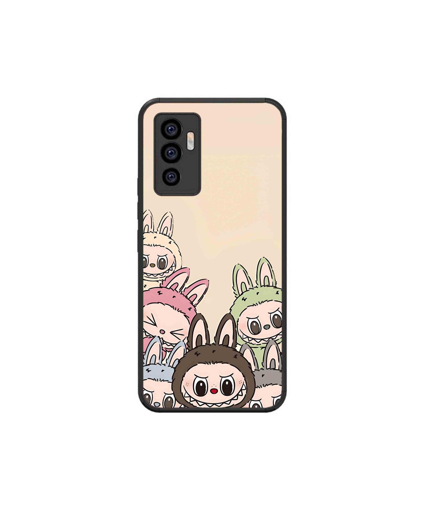 Zimomo Labubu Metal Back Cover Phone Case for Vivo v23e