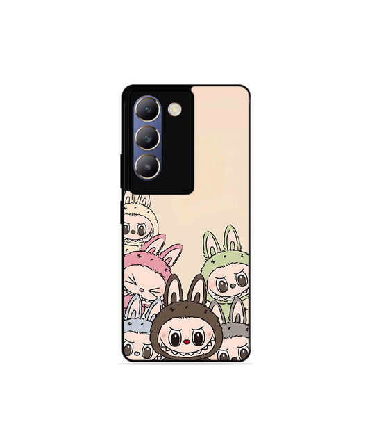 Zimomo Labubu Metal Back Cover Phone Case for Vivo v30 Lite